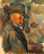 Self Portrait in a Felt Hat - Paul Cezanne Oil Painting