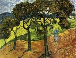 Landscape with Trees and Figures - Vincent Van Gogh Oil Painting