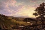 View near Stockbridge, Mass. - Frederic Edwin Church Oil Painting