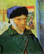 Self Portrait with Bandaged Ear - Vincent Van Gogh Oil Painting