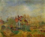 Springtime Scene-Morning - Alfred Sisley Oil Painting
