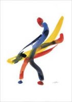 Modern Abstract-Dancing People - Oil Painting Reproduction On Canvas