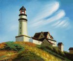 Lighthouse at Two Lights - Edward Hopper Oil Painting
