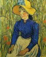 Peasant Girl with Yellow Straw Hat - Oil Painting Reproduction On Canvas