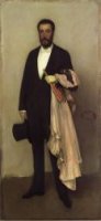 Arrangement in Flesh Colour and Black: Portrait of Theodore Duret - James Abbott McNeill Whistler Oil Painting