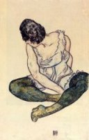 Seated Woman with Green Stockings - Oil Painting Reproduction On Canvas