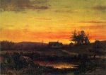 Twilight Landscape - Thomas Worthington Whittredge Oil Painting
