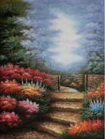 Cobblestone Stepway - Oil Painting Reproduction On Canvas