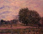 Walnut Trees, Sunset-Early Days of October - Alfred Sisley Oil Painting