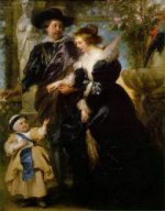 Rubens, his wife Helena Fourment, and their son Peter Paul - Peter Paul Rubens oil painting