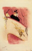 The Box with the Guilded Mask - Henri De Toulouse-Lautrec Oil Painting