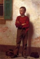 Not to be Trifled With - John George Brown Oil Painting