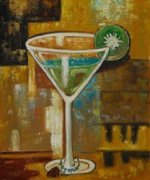 Martini with Kiwi - Oil Painting Reproduction On Canvas