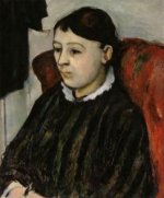 Madame Cezanne in a Striped Robe - Oil Painting Reproduction On Canvas