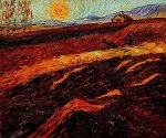 Enclosed Field with Ploughman II - Vincent Van Gogh Oil Painting