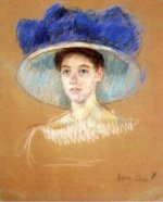 Woman's Head with Large Hat II - Oil Painting Reproduction On Canvas