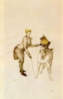 At the Circus: The Animal Trainer - Henri De Toulouse-Lautrec Oil Painting