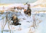 Christmas Dinner for the Men on the Trail - Charles Marion Russell Oil Painting