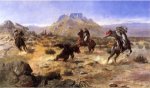 Capturing the Grizzly - Charles Marion Russell Oil Painting