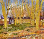 Avenue of Plane Trees near Arles Station - Vincent Van Gogh Oil Painting