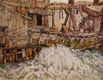 The Mill - Egon Schiele Oil Painting