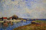 The Dam, Loing Canal at Saint-Mammes - Oil Painting Reproduction On Canvas