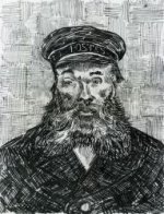 Portrait of the Postman Joseph Roulin V - Vincent Van Gogh Oil Painting
