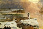 Niagara Falls and Terrapin Tower - Frederic Edwin Church Oil Painting