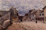 Village Street-Grey Weather - Oil Painting Reproduction On Canvas