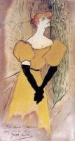 Yvette Guilbert - Henri De Toulouse-Lautrec Oil Painting