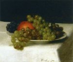 Apples and Grapes II - Henri Fantin-Latour Oil Painting