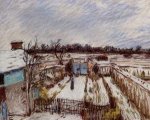 Snow Effect at Veneux II - Alfred Sisley Oil Painting