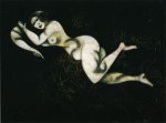 Nude Lying Down - Marc Chagall Oil Painting
