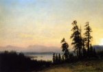 Landscape with Deer, View of Estes Park, Colorado - Albert Bierstadt Oil Painting
