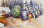 Still Life with Green Melon - Paul Cezanne Oil Painting,