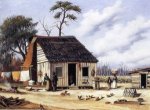 Board and Batten Northern South Carolina Cabin - William Aiken Walker Oil Painting