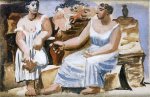 Three Women at a Fountain - Oil Painting Reproduction On Canvas