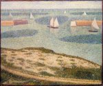 Port-en-Bessin, Entrance to the Outer Harbor - Georges Seurat Oil Painting