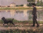 Richard Gallo and His Dog at Petit Gennevilliers - Oil Painting Reproduction On Canvas
