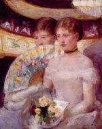 Two Women in a Theater Box - Mary Cassatt oil painting