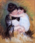 Mother and Child III - Mary Cassatt oil painting,