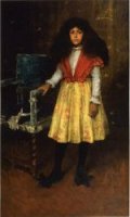 Portrait of Erla Howell - William Merritt Chase Oil Painting Mary Cassatt Oil Painting
