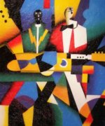 Two Guitarists - Oil Painting Reproduction On Canvas