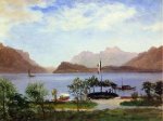Italian Lake Scene - Albert Bierstadt Oil Painting