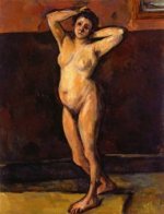 Nude Woman Standing - Paul Cezanne oil painting