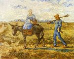 Morning: Peasant Couple Going to Work (after Millet) - Vincent Van Gogh Oil Painting