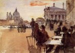Cafe on the Riva degli Schiavoni - John Singer Sargent oil painting