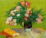 Majolica Jar with Branches of Oleander, 1888 - Vincent Van Gogh Oil Painting