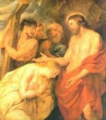 Christ and Mary Magdalene - Peter Paul Rubens Oil Painting