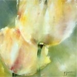 Two yellow tulips - Oil Painting Reproduction On Canvas